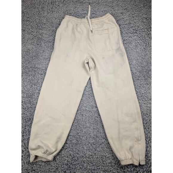 Starbury Pants Men Small Beige Fleece Jogger Sweatpants Y2k Drawstring Chore - Picture 2 of 10